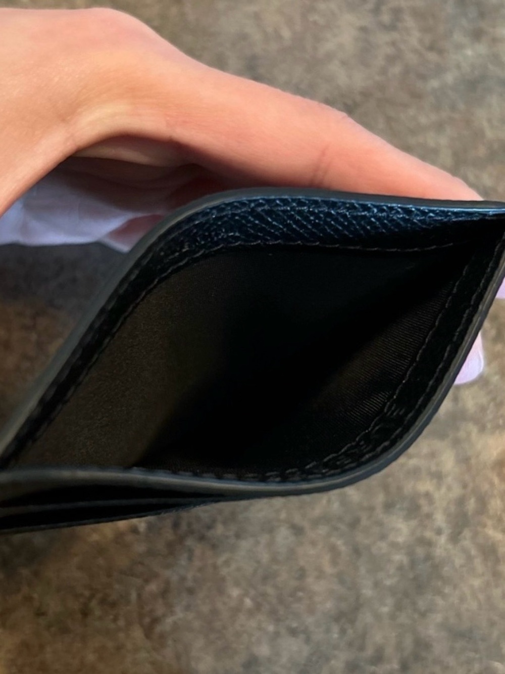 Burberry Black Textured Leather Card Case - Picture 7 of 9